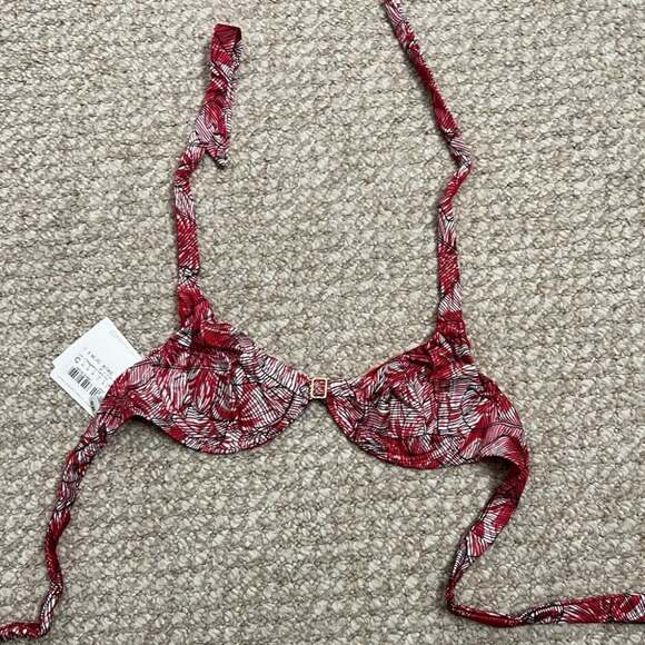 La Perla Other - La Perla bikini swim top red white gold size 6 NWT